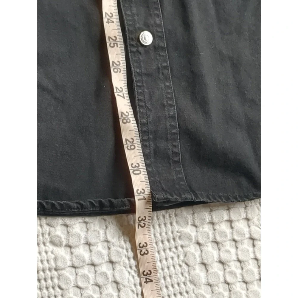 Vtg Levi's Red Tab Denim Shirt Metal Button Long Sleeve Button Up Black Size XXL
